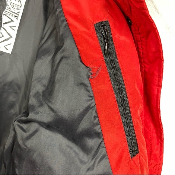 Vintage Nils Skiwear Puffer Long Jacket Size 12 Red Down 550Fill USA - Picture 9 of 16